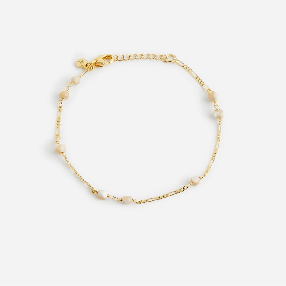 Madewell Gold and Cream Pearl Anklet